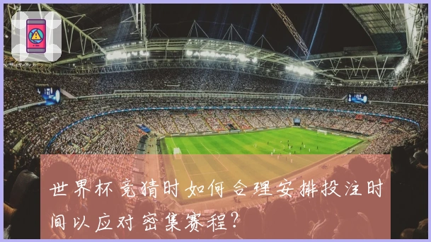 世界杯竞猜时如何合理安排投注时间以应对密集赛程？